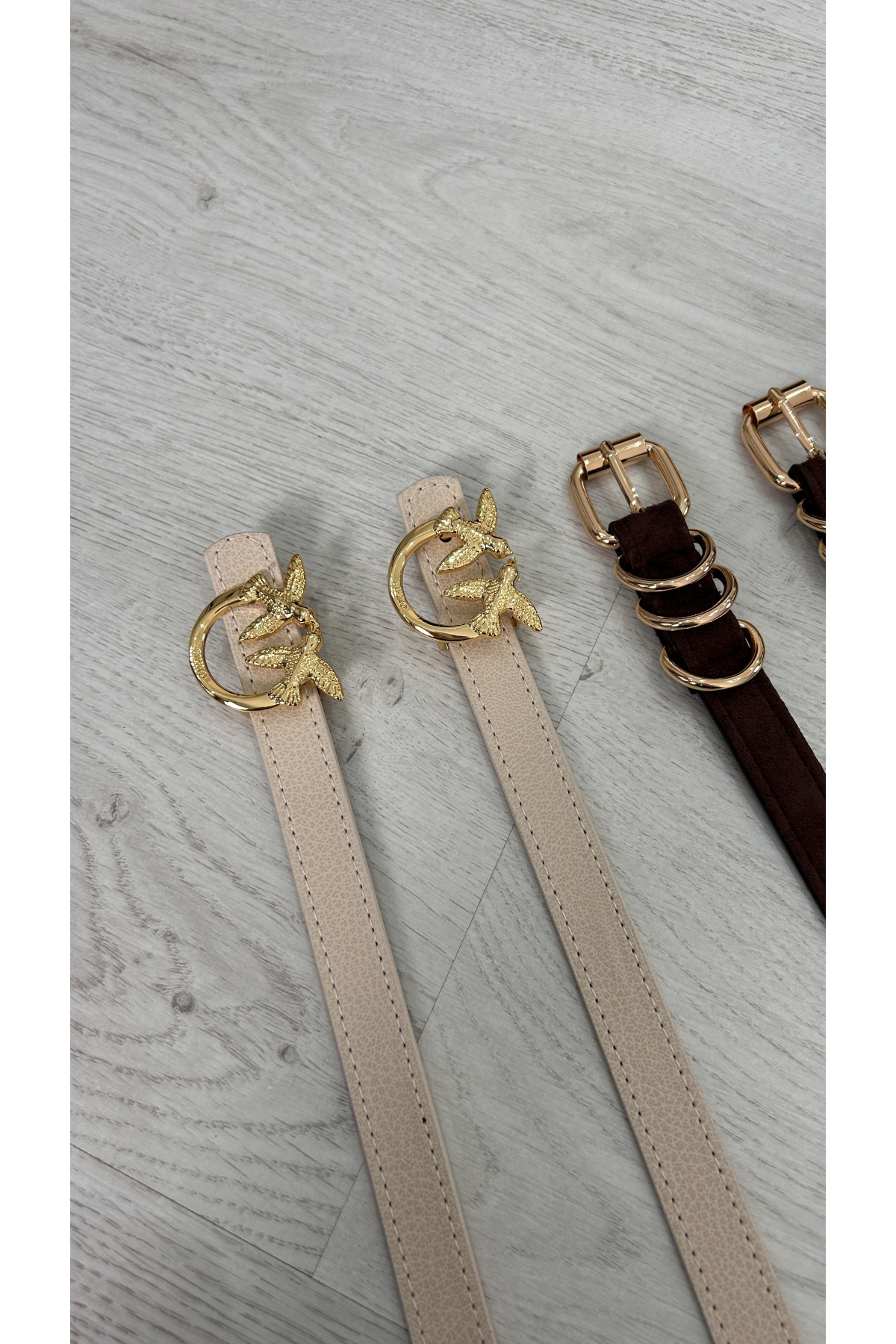 Kuş Detaylı Kemer BEJ 