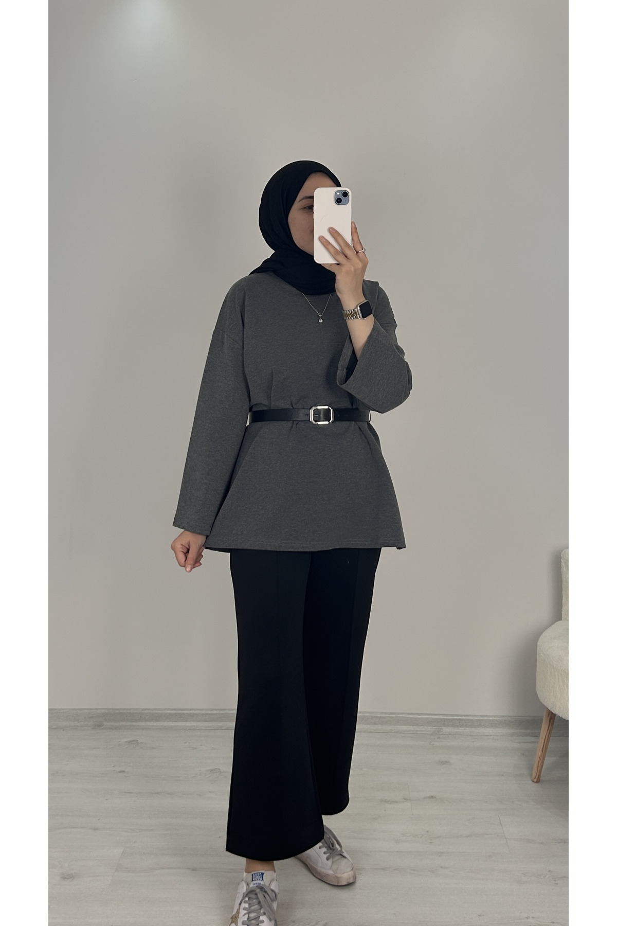 Düz İki İplik Sweat ANTRASİT  