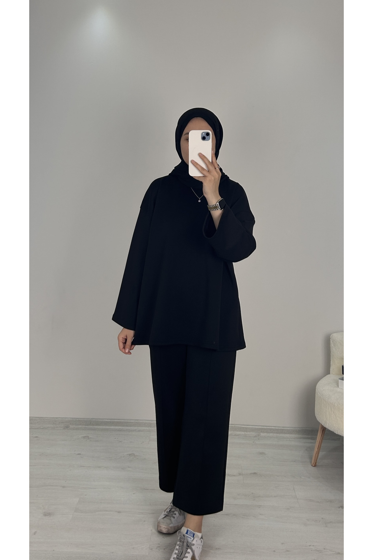 Düz İki İplik Sweat SİYAH 