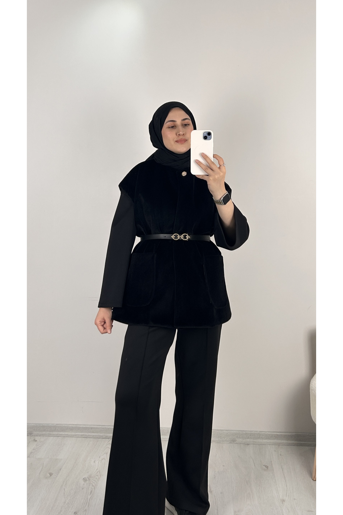 Kemerli Yelek SİYAH 