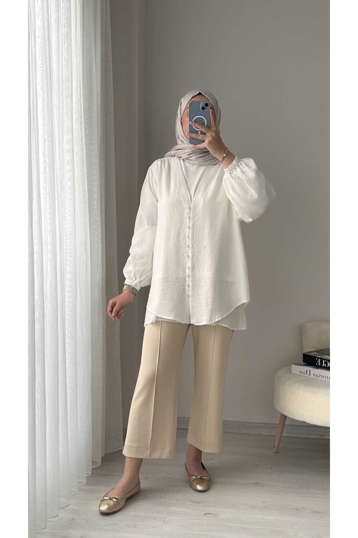 Çımalı Scuba Bilek Boy Pantolon-Bej
