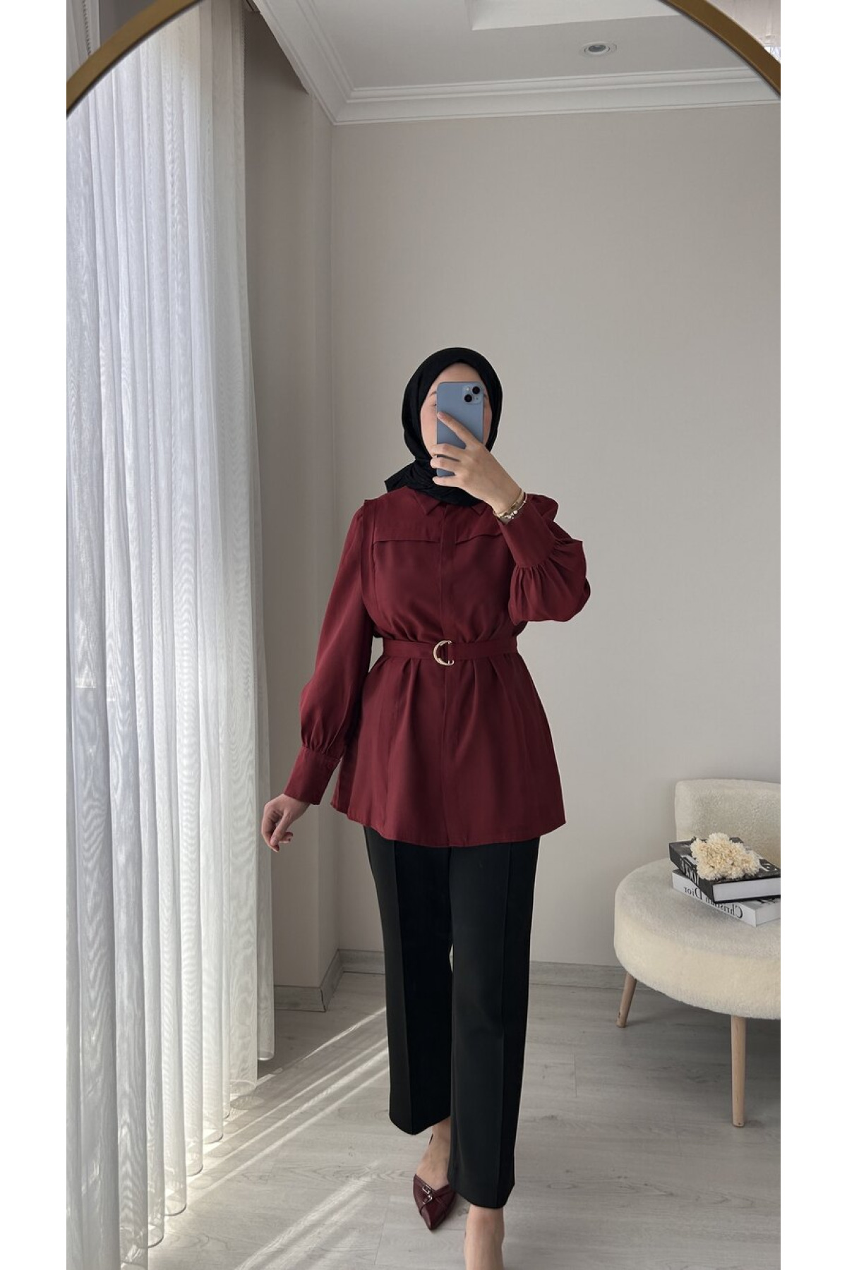 Mavvu Nera Gömlek - Bordo